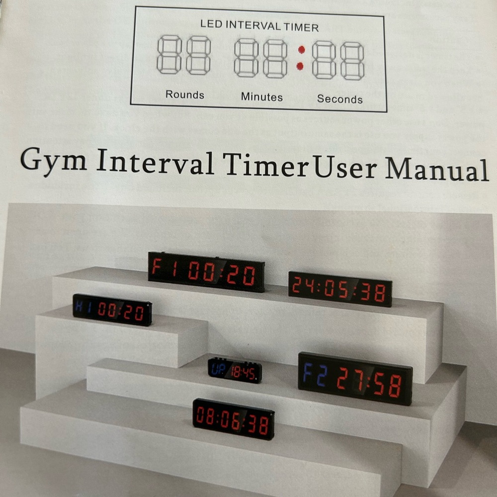 LED Interval Timer for Gym - Black